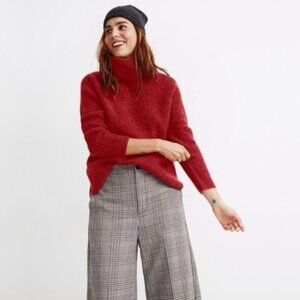 ❤️ Madewell Rust Red Mercer Turtleneck Sweater Coziest Yarn Women’s Size M ❤️
